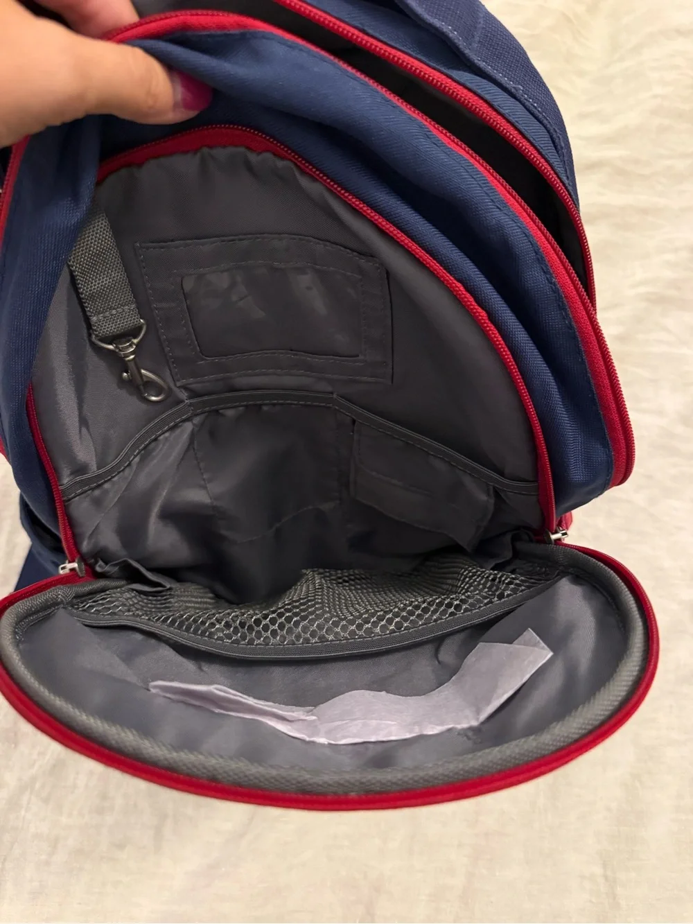 Pottery Barn Kids Navy & Red Baseball Backpack